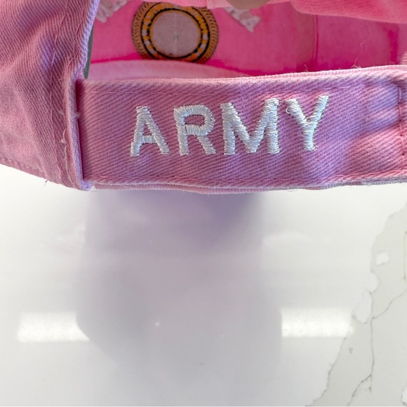 NEW! U.S. Warriors Pink U.S. Army Woman Retired Cap Adjustable Embroidered Hat - Picture 3 of 8